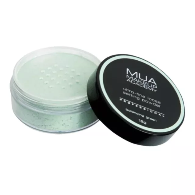x2 MUA Makeup Academy Ultra-Fine Loose Setting Powder Balancing Green 18g 3