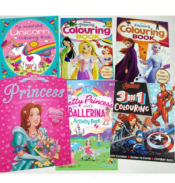 CHILDRENS COLOURING BOOKS DISNEY MARVEL Kids For Boys & Girls £3.