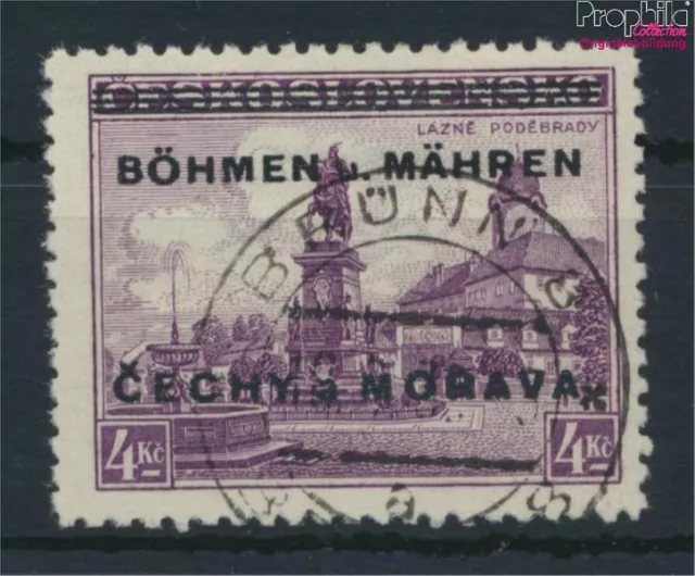Briefmarken Böhmen und Mähren 1939 Mi 17 Stempel nicht prüfbar gestempelt(964288