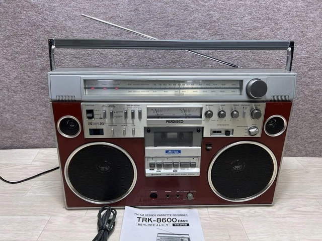 HITACHI】TRK-8600 RM 大型 ラジカセ PERDISCO vintage RADIO CASSETTE