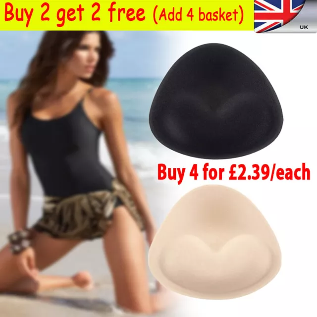 Women Foam Top Push Up Bra Pads Insert Breast Enhancer Bikini Pad