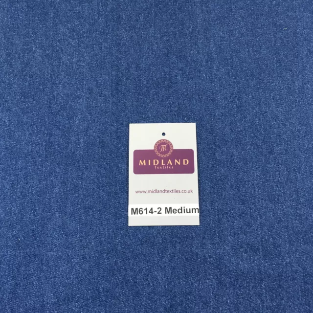 8oz Washed Denim Light-Medium-Dark Blue Fabric 100% Cotton 58" Wide M614 Mtex
