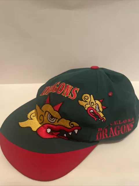 Vintage Barcelona Dragons WLAF Snapback Hat Reebok