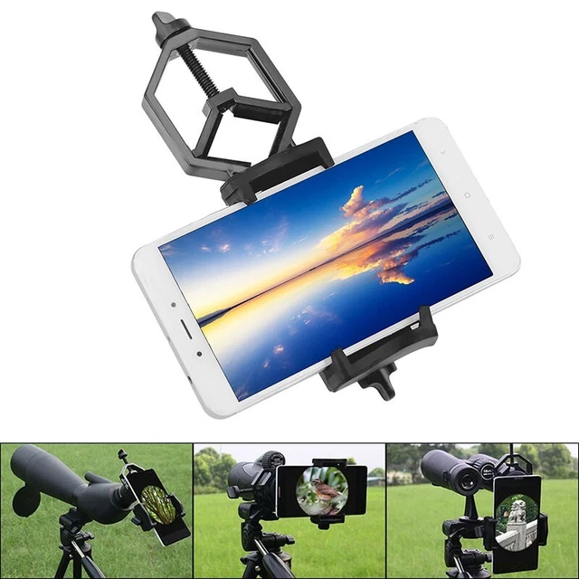Soporte de montaje de microscopio telescopio profesional para cámara de teléfono celular ~