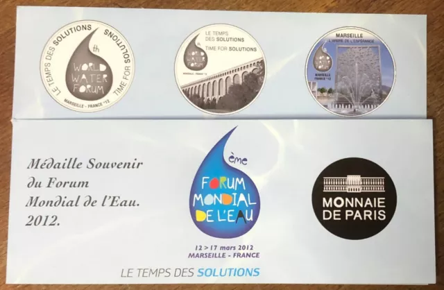 Marseille Forum Mondial De L'eau Que L'encart Monnaie De Paris Jeton Medals Coin