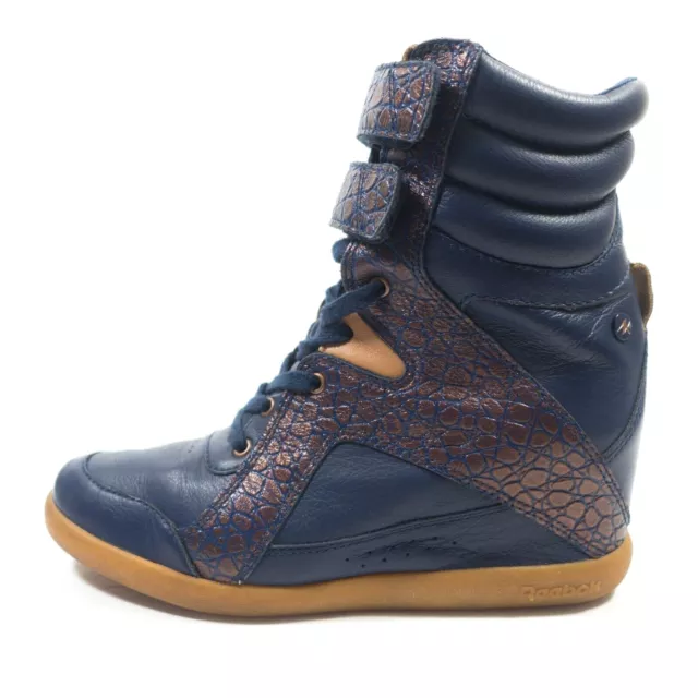 Reebok Alicia Keys High Top Wedge Sneakers - Women's Size 6.5 - Blue