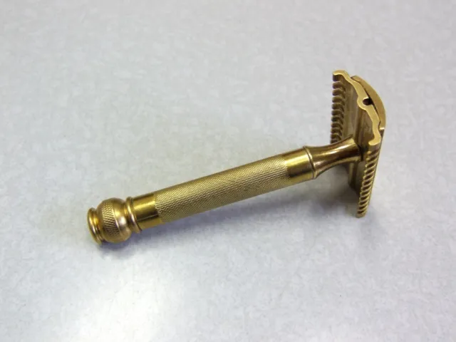 Vintage Gillette NEW BALL HANDLE Double Edge Safety Razor CLEAN