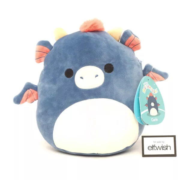 SQUISHMALLOWS CARIN THE Blue & Orange Dragon 8 Inch 20Cm Supercute Soft ...
