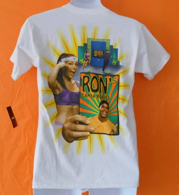 Nike VINTAGE WRITE THE FUTURE Brazil RONALDINHO Tee-jersey Shirt Top Men sz S nw