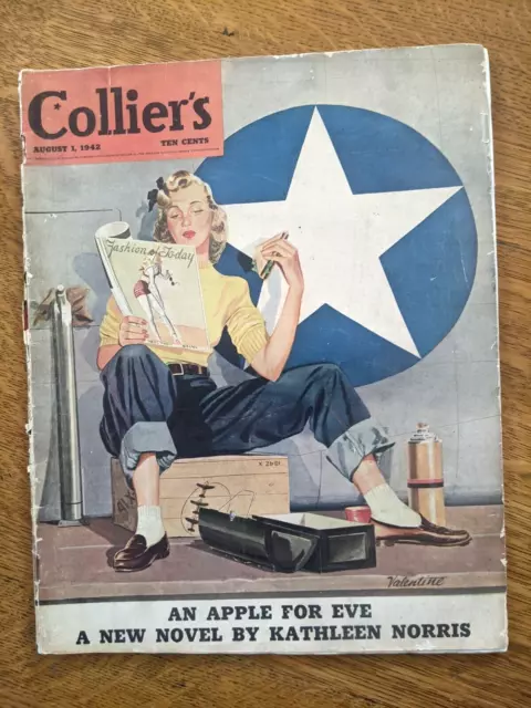 💎 COLLIER'S magazine August 1 1942 PEARL S. BUCK-Coca Cola COKE-WAR WWII-ADS 💎