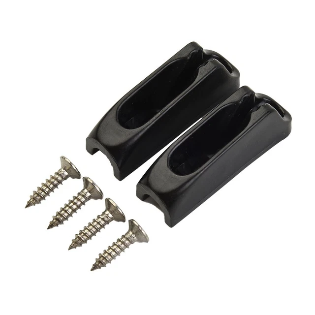 Blocco cavo regolabile in nylon nero clacson per corde da yacht (4 mm) confezion