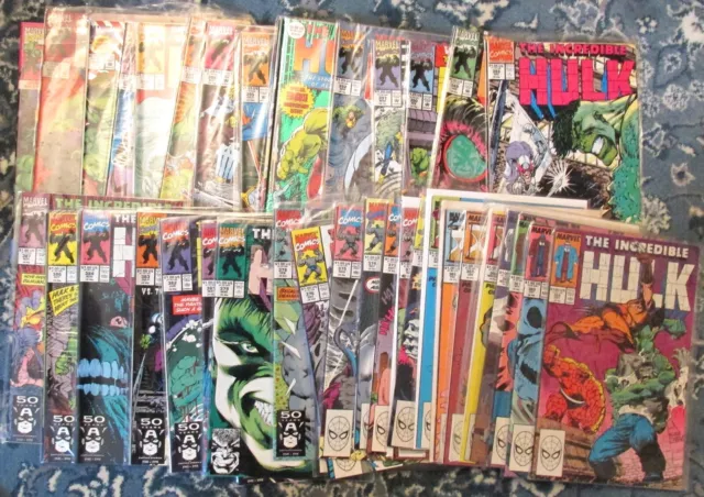 Lot of 40 Different INCREDIBLE HULK Marvel Comics Mostly 1990s $1 & $1.25 Issues