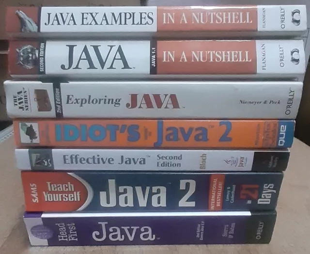 Retro - Vintage Java Computer /  Programming Books 1990's Job Lot / Book Bundle