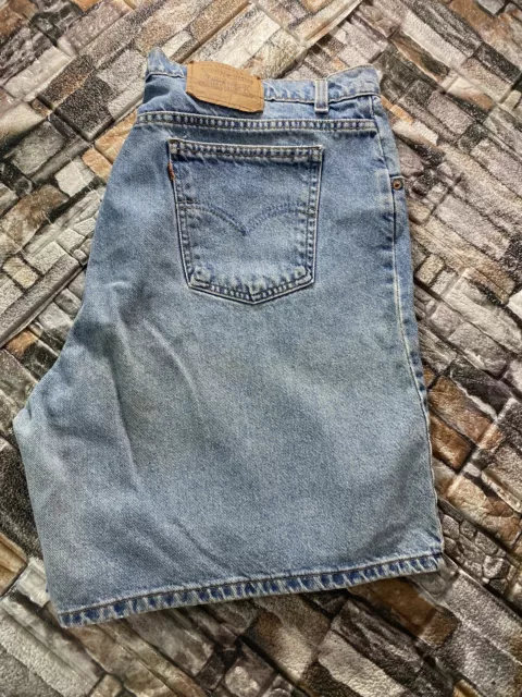 Vintage Womens Levi's 922 High Rise Mom Jean Denim Shorts Orange Tab Plus Sz 22W