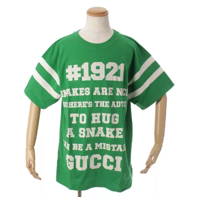 Gucci Gucci 1921 L Aveugle Par Amour Printed Oversized T Shirt 655459 Green