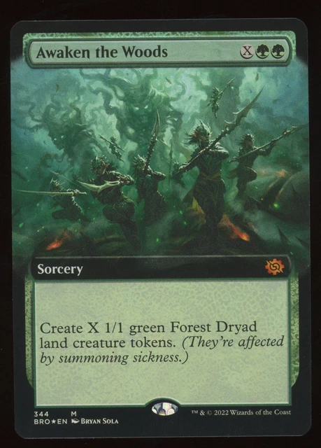 Awaken the Woods - FOIL - Extended Art - MTG The Brothers' War - RareCo