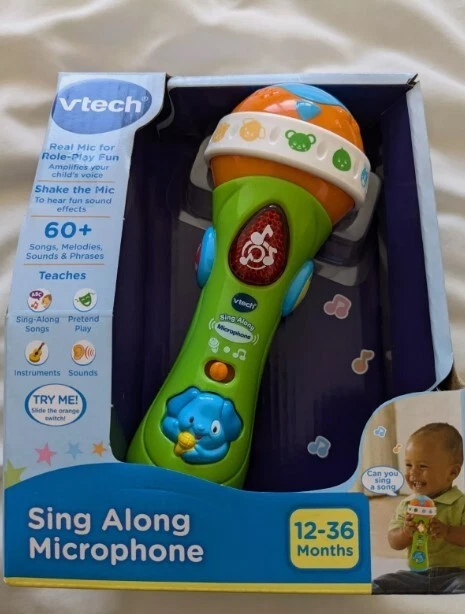 VTECH SING ALONG Microphone for Kids with Amplified Voice Effect 12- 36 ...