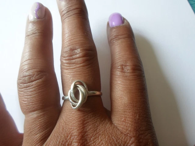 Bague Papillon En Argent Massif – Modèle Ajouré – Taille 53 – Occasion (déjà Portée)