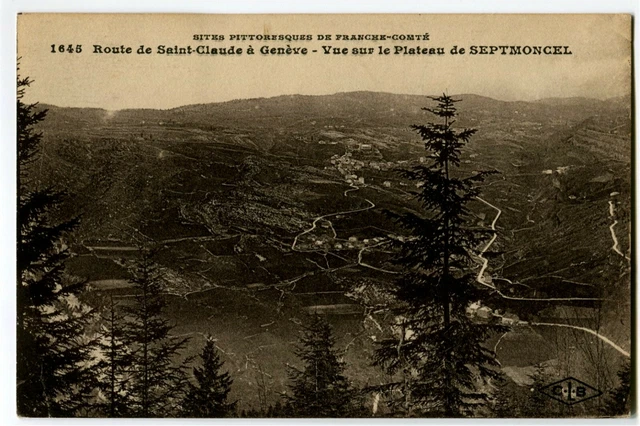 CPA 39 Jura Route de Saint-Claude in Geneva View of the Plateau de Septmoncel