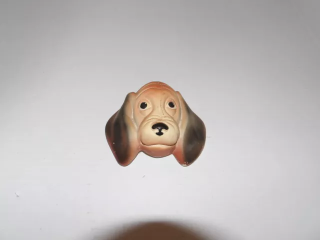 Vintage 1961 Miller Studio Chalkware Hound Dog Beagle Bassett face