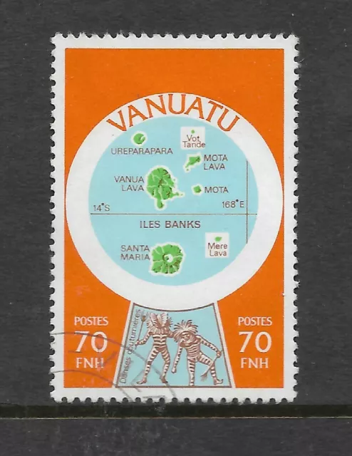 VANUATU French 1980 70Fr MAP 1v FINE USED