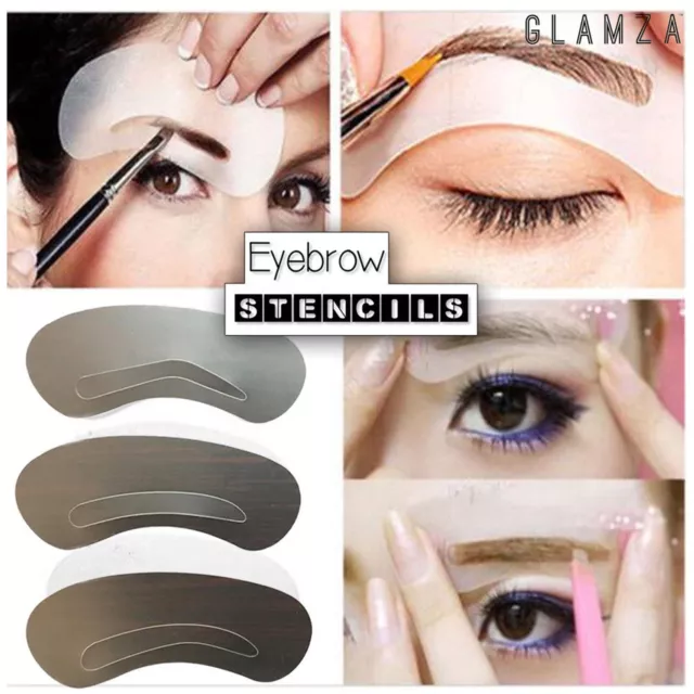 Eyebrow Shaping Stencil Kit Perfect Eye Brow Liner Style 3 Pack Shape Template