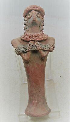 A234 Ancient Syro-Hittite Terracotta Diety Idol Worshipper Circa 1180-780 Bce