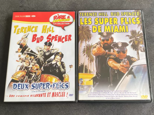 Lot De 2 Dvd Deux Super Flics +  Les Super Flics De Miami Hill Spencer