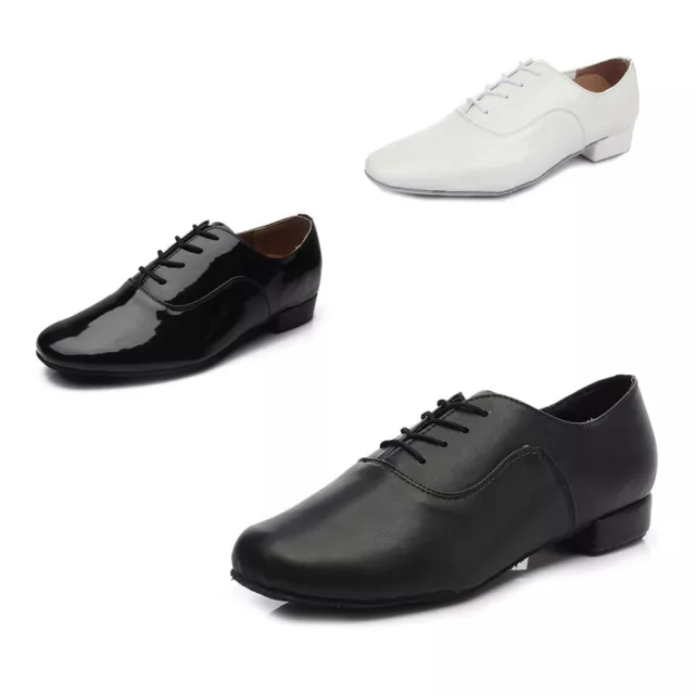 Scarpe da ballo uomo adulto bambini sala da ballo latino salsa tango tacco nero bianco