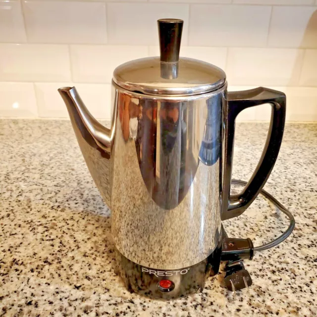 Vintage Cory Party Perc Automatic Percolator Coffee Pot 8 to 30 Cup  Stainless Steel Kitchenware Model AP30S Family Dinner Holidays 