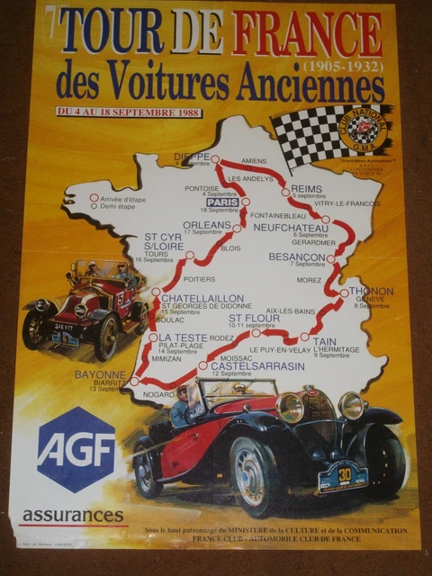 Repro Affiche Tour De France 1950 – Vélo Grande Boucle – 75x50 Cm – Toile Vintage