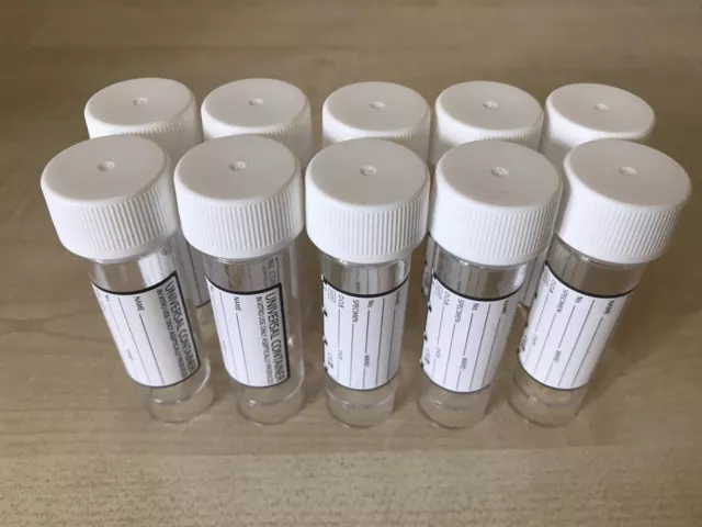 10 x 30ml Universal Urine Sample Bottles Pots Containers Cups