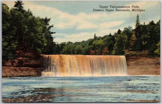 Upper Tahquamenon Falls Eastern Upper Peninsula Michigan MI Waterfall Postcard