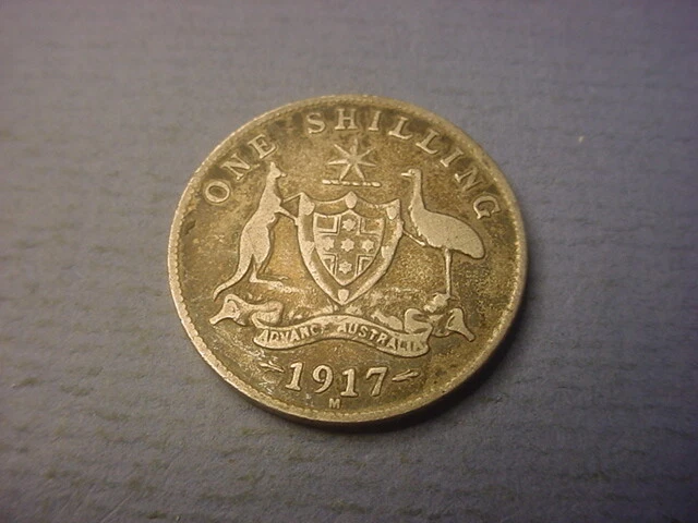 Australia 1917 M Shilling  0.1636 ASW #77763