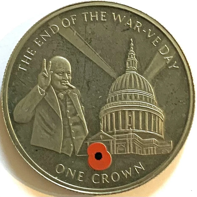 GIBRALTAR 1 CROWN 2005 VE-DAY ROUTE TO VICTORY -  the end of the War