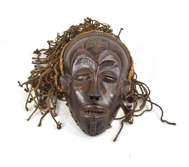 Chokwe Mask Mwana Pwo with Headdress Congo African Art