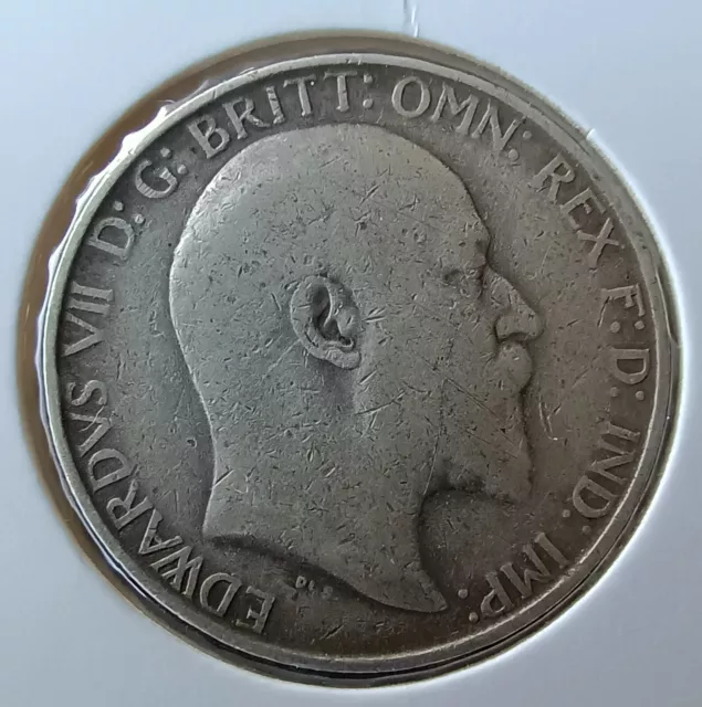 1907 King Edward VII Silver Florin / Two Shilling British Coin