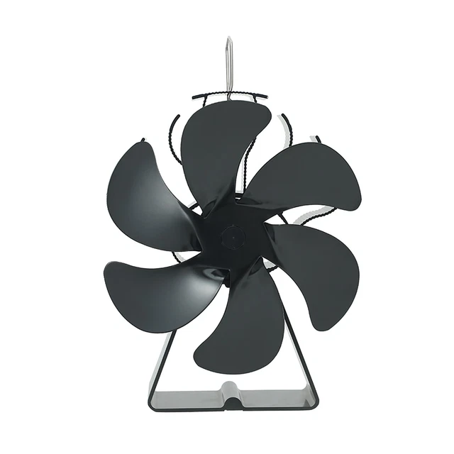 Ventilador de horno ventilador de chimenea aluminio combustión eficiente en invierno negro