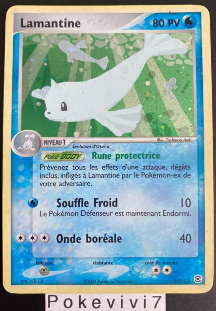 Carte Pokemon LAMANTINE 3/112 Holo Bloc EX Rouge Feu Vert Feuille FR