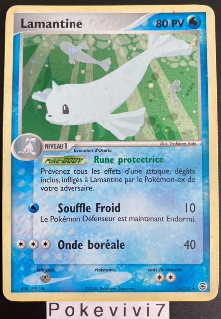 Carte Pokemon LAMANTINE 3/112 Holo Bloc EX Rouge Feu Vert Feuille FR