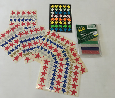 Vintage star shape self sticking sticker lot craft supplies