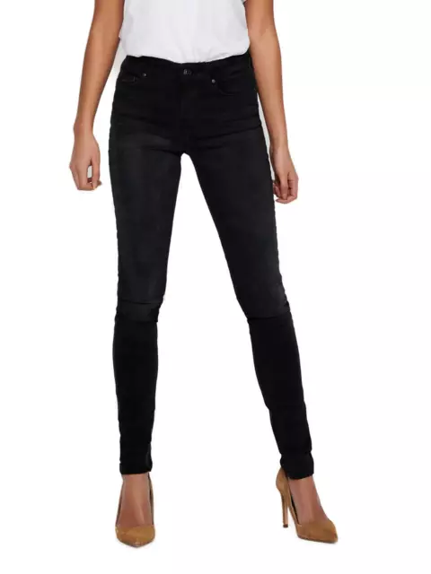 Jeans pour Femmes ONLBLUSH Mi Sk REA1099 - Skinny Fit - Noir - Denim Noir