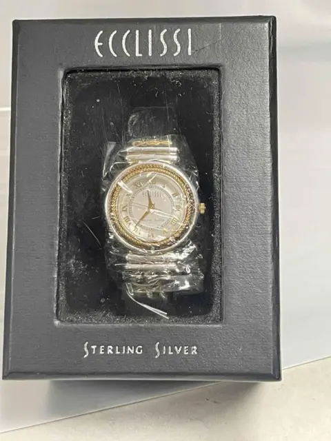 ladys sterling silver ECCLISSI watch & bracelet nMIB New Battery