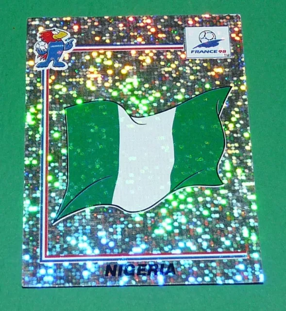 N°246 Nigeria Badge Ecusson Panini Football France 98 1998 Coupe Monde Wm