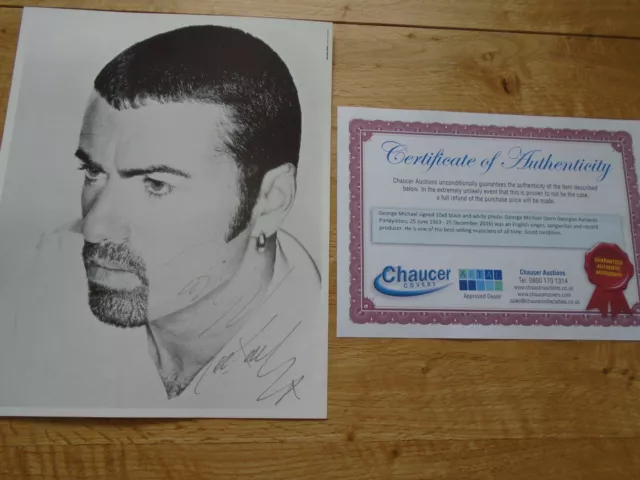 George Michael Genuine Signed Authentic Autograph  - UACC / AFTAL.