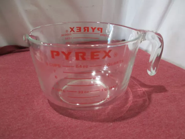 Vintage Pyrex Glass 2L (8 cups) Kitchen Measuring Jug