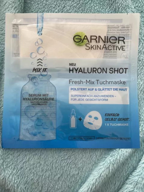 GARNIER SkinActive HYALURON SHOT fresh mix Tuchmaske Maske + Hyaluronsäure - Neu