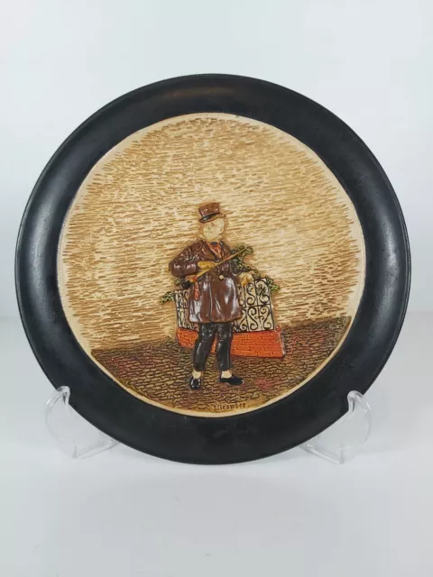 A Bretby Art Pottery Dickensian Ware Wall Plaque No.3012D, Appr. 21cm Wide