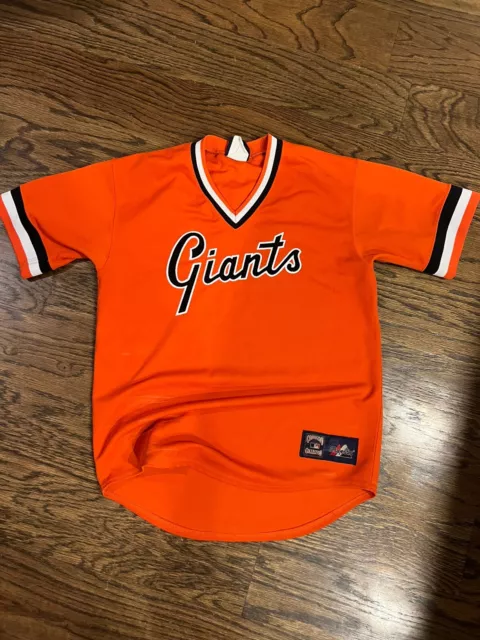 Camiseta deportiva vintage de los gigantes de Cooperstown San Francisco sin nombre marca majestuosa talla L