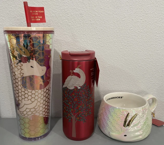 STARBUCKS 2024 LUNAR New Year of the Dragon Full Set 12oz 14oz 24oz